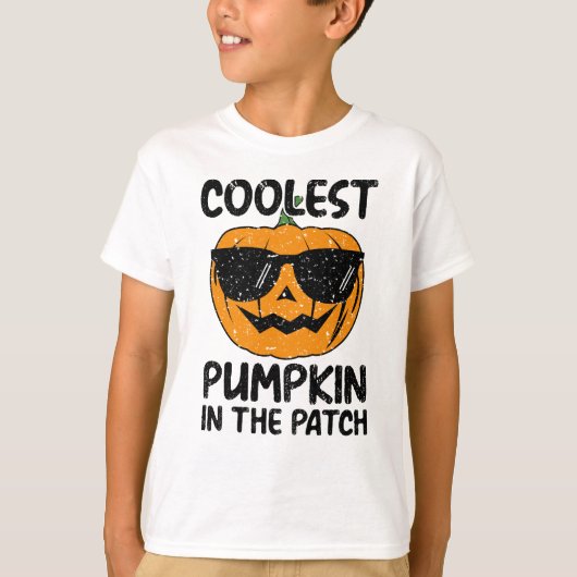 T-shirt Citrouille le plus froid dans le patch, enfants d' (Devant)
