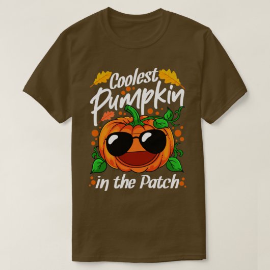 T-shirt Citrouille le plus froid dans le Patch Halloween1 (Design devant)