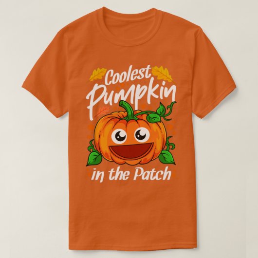 T-shirt Citrouille le plus froid dans le Patch Halloween5 (Design devant)