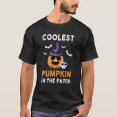 T-shirt Citrouille le plus froid dans le Patch Halloween F (Devant)