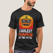 T-shirt Citrouille le plus froid dans le Patch Halloween G (Devant)