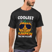 T-shirt Citrouille le plus froid dans le Patch Halloween G (Devant)