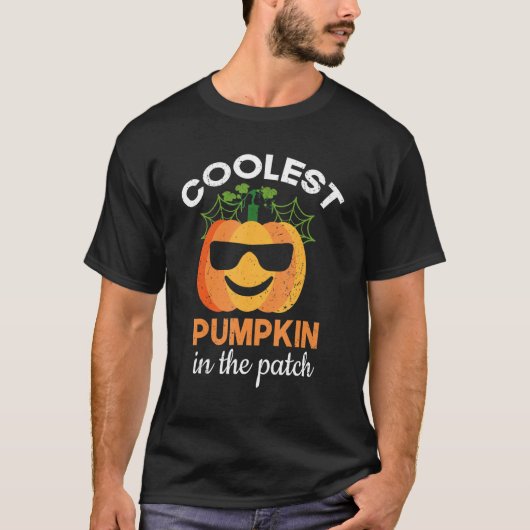 T-shirt Citrouille le plus froid dans le Patch Halloween G (Devant)