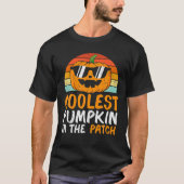 T-shirt Citrouille le plus froid dans le Patch Halloween G (Devant)