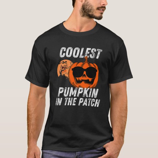 T-shirt Citrouille le plus froid dans le Patch Halloween G (Devant)