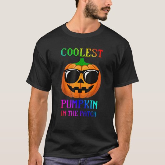 T-shirt Citrouille le plus froid dans le Patch Halloween G (Devant)