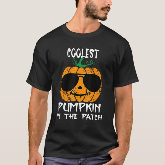 T-shirt Citrouille le plus froid dans le Patch Halloween G (Devant)