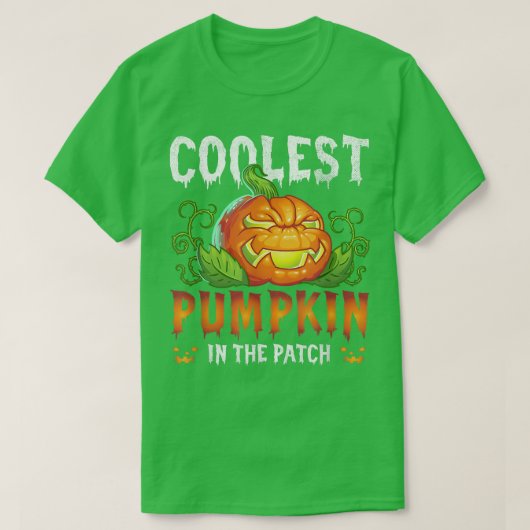 T-shirt Citrouille le plus froid dans le Patch Halloween p (Design devant)