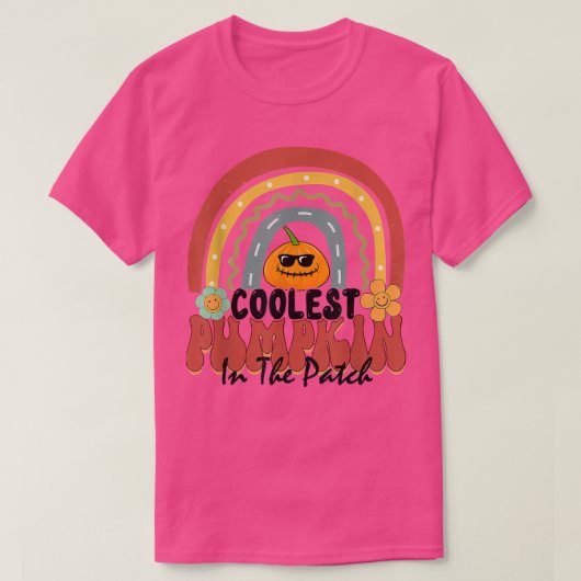 T-shirt Citrouille le plus froid dans le Patch Haloween Re (Design devant)