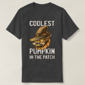 T-shirt Citrouille le plus froid d'Halloween dans le Patch (Design devant)