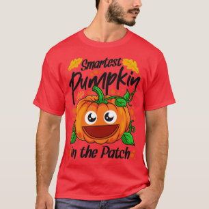 T-shirt Citrouille le plus intelligent dans le Patch Hallo