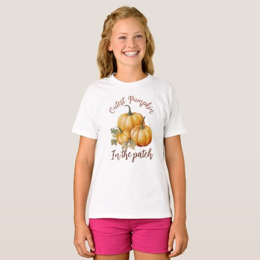 T-shirt Citrouille le plus précis dans le patch (Devant entier)