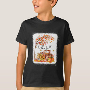 T-shirt Citrouille Leopard Bonjour Automne Bonne Automne Y