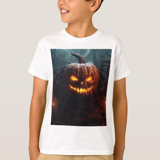 T-shirt Citrouille mal (Devant)