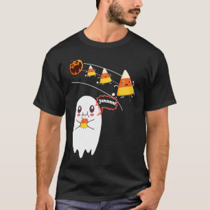 T-shirt Citrouille Manger Candy Corn Halloween Citrouille