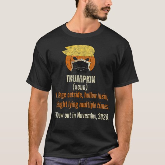 T-shirt Citrouille masqué Trumpkin Funny Halloween Anti (Devant)