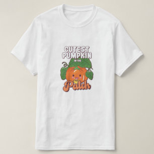 T-shirt citrouille mignon dans le patch