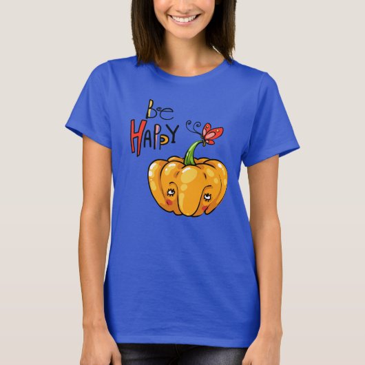 T-shirt Citrouille mignon "Hi" (Devant)