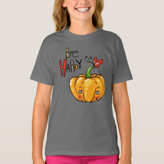 T-shirt Citrouille mignon "Hi"