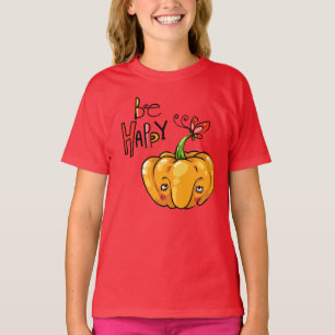 T-shirt Citrouille mignon "Hi"