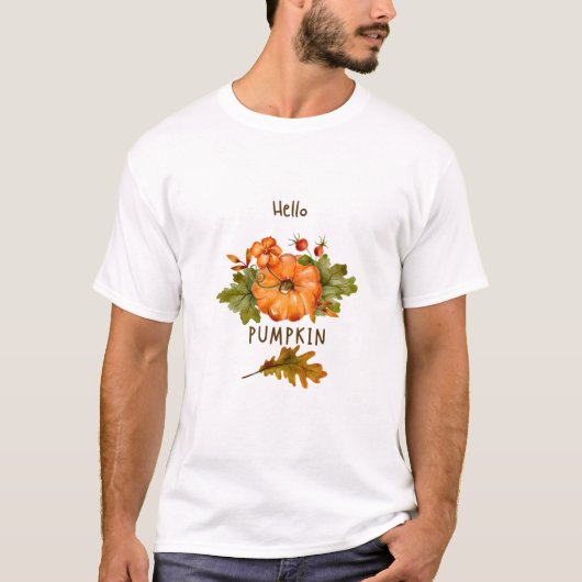 T-shirt Citrouille moderne et mignon (Devant)