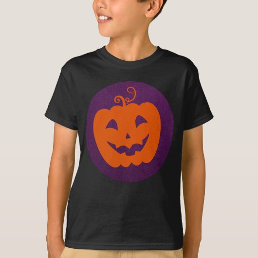 T-shirt Citrouille orange d'Halloween sur Arrière - plan v (Devant)