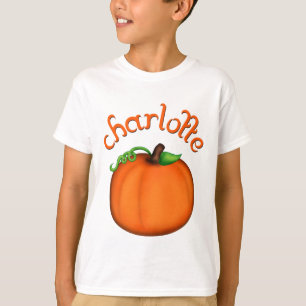 T-shirt Citrouille orange mignon pour Charlotte