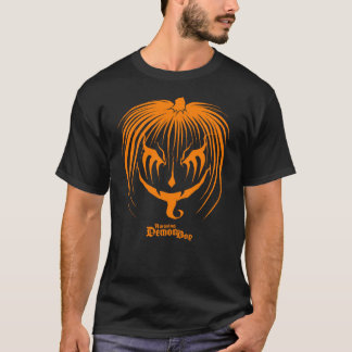 T-shirt Citrouille orange tête de citrouille démon garcon