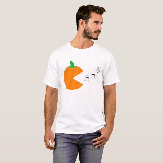 T-SHIRT CITROUILLE PAC GHOSTS HALLOWEEN HUMOUR (Devant entier)