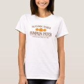 T-shirt Citrouille Patch Automne Thème (Devant)