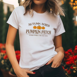 T-shirt Citrouille Patch Automne Thème