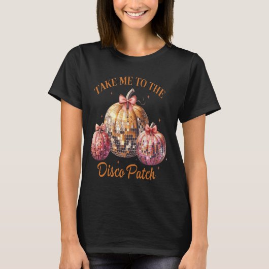 T-shirt Citrouille Patch Coquette Disco Ball Disco Patch A (Devant)