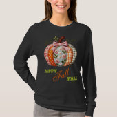 T-shirt Citrouille Patchwork Brodé de Style Boho (Devant)