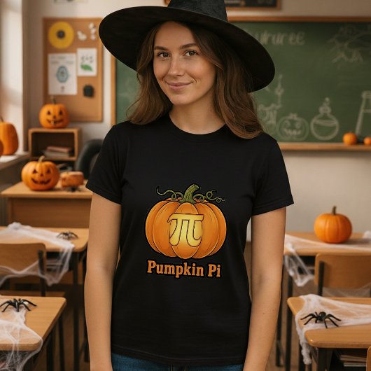 T-shirt Citrouille Pi Funny Halloween Math Lover Enseignan