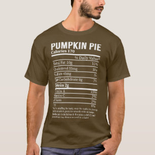 T-shirt CITROUILLE PIE Calories Faits Halloween Costume ca