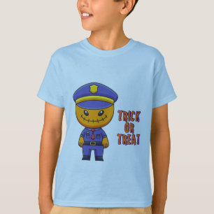 T-shirt Citrouille policier : Halloween drôle