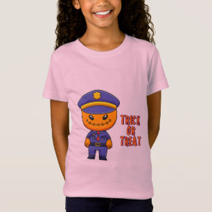 T-Shirt Citrouille policier : Halloween drôle