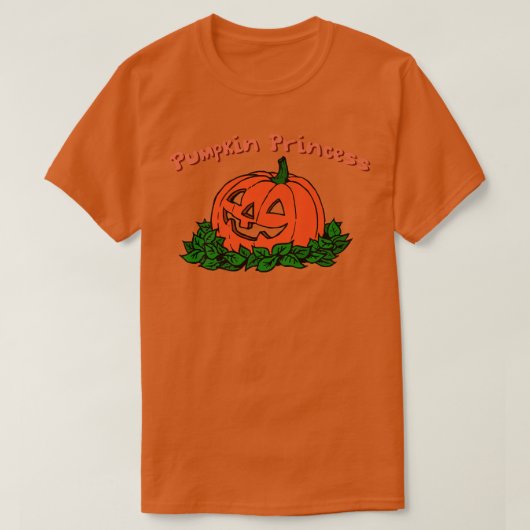 T-shirt CITROUILLE PRINCESS Funny Halloween Déplaisant eff (Design devant)