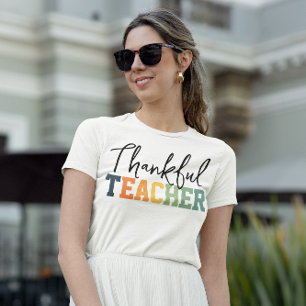T-shirt Citrouille Remercier Teacher Shirt, Les Vibes d'Au