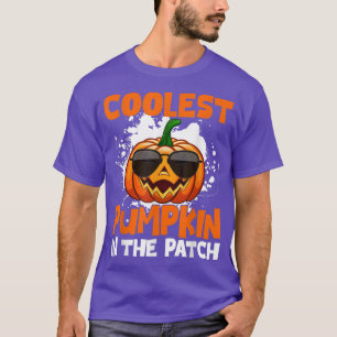 T-shirt Citrouille Retro Coolest Dans Le Patch Super Hallo