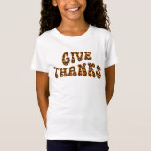 T-Shirt Citrouille Retro Donner Merci Thanksgiving blanc (Devant)