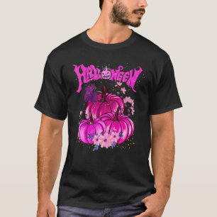 T-shirt Citrouille Rose Halloween Cool Pour Célébration Ha
