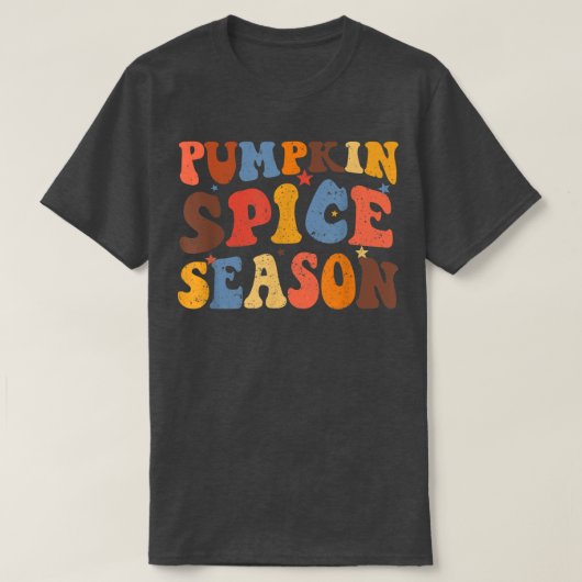 T-shirt Citrouille saison épicée drôle automne automne (Design devant)