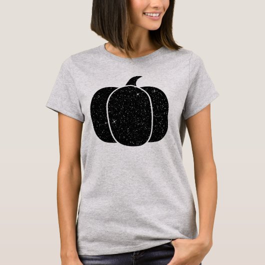 T-shirt Citrouille Shimmery noir (Devant)