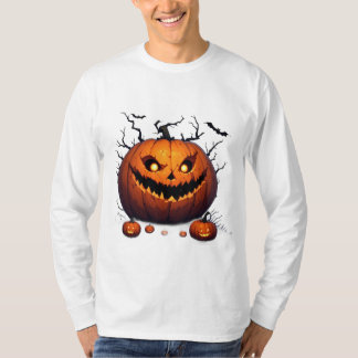 T-shirt Citrouille sinistre Jack O Lantern Halloween soir