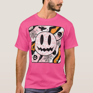 T-shirt Citrouille Sourire Face drôle Costume d'Halloween