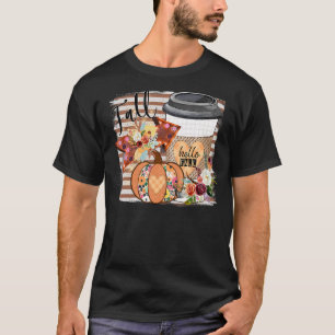 T-shirt Citrouille Spice Coffee Latte Automne Saison Autom