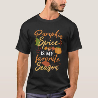 T-shirt Citrouille Spice Est Ma Saison Préférée Automne