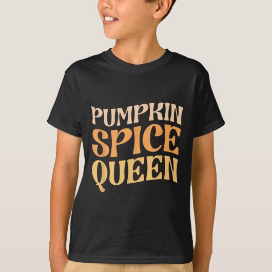 T-shirt Citrouille Spice Queen PSL Coffee Lover Retro Fall (Devant)