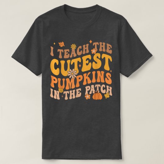 T-shirt Citrouille Super Retro Dans Le Patch Hallowee (Design devant)